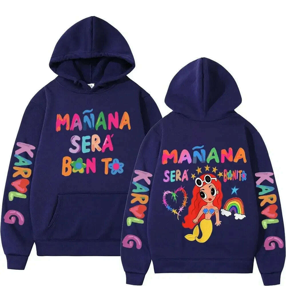 KIMLUD, Female Singer Karol G Hoodies Manana Sera Bonito Printing Hoodie Bichota Multi-colors Sweatshirts Y2k Fleece Hoody for Men Women, KIMLUD Womens Clothes
