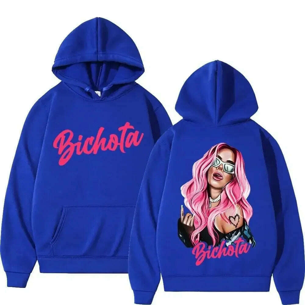 KIMLUD, Female Singer Karol G Hoodies Manana Sera Bonito Printing Hoodie Bichota Multi-colors Sweatshirts Y2k Fleece Hoody for Men Women, KIMLUD Womens Clothes