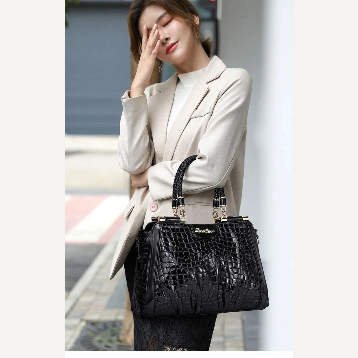 KIMLUD, Few in stock,hurry to buy!ZOOLER Original Full 100% Real Leather Handbags Soft Skin Genuine Leather Bag Costly Women Bags #QS220, KIMLUD Womens Clothes