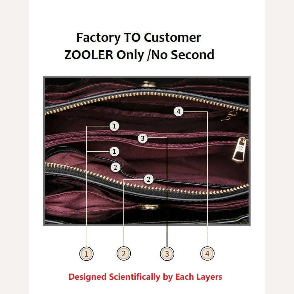 KIMLUD, Few in stock,hurry to buy!ZOOLER Original Full 100% Real Leather Handbags Soft Skin Genuine Leather Bag Costly Women Bags #QS220, KIMLUD Womens Clothes