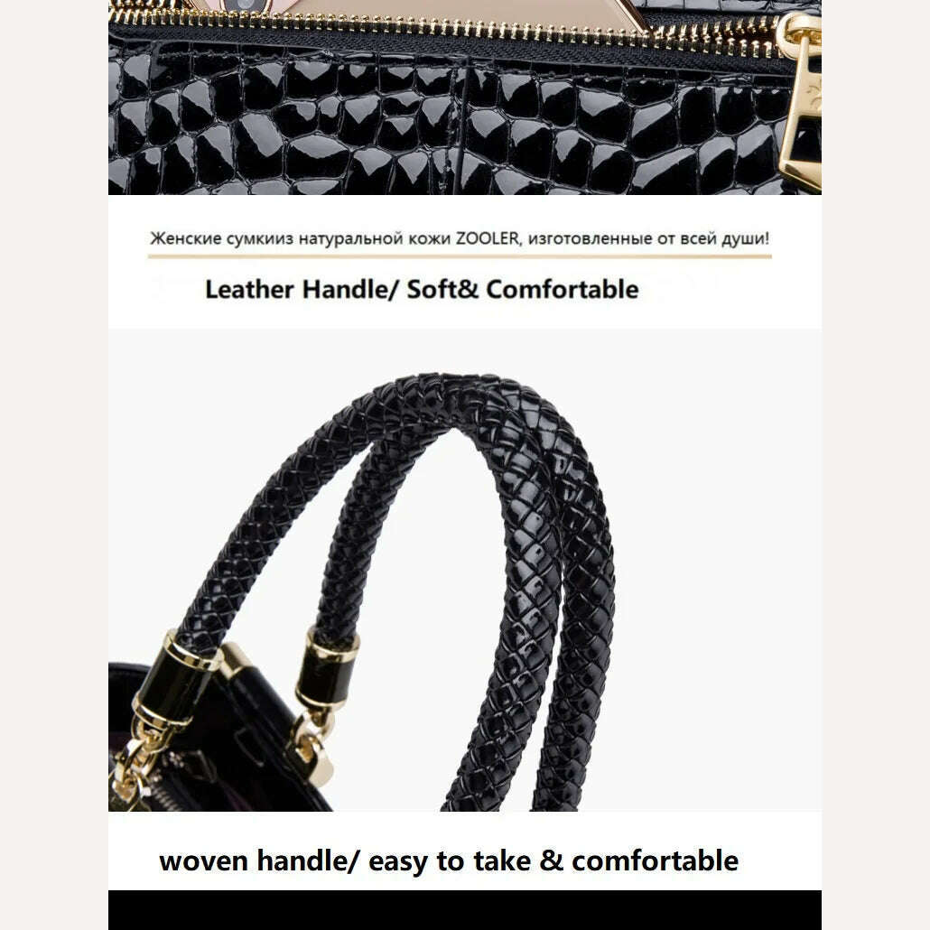 KIMLUD, Few in stock,hurry to buy!ZOOLER Original Full 100% Real Leather Handbags Soft Skin Genuine Leather Bag Costly Women Bags #QS220, KIMLUD Womens Clothes