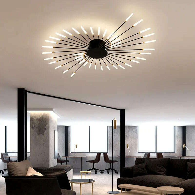 Firework Shape Ceiling Lamp New Led Aisle Light for Study Room Bedroom Foyer Kitchen Indoor Lighting Villa Apartment Chandelier - KIMLUD