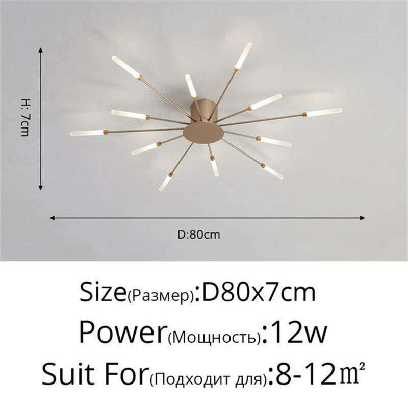 Firework Shape Ceiling Lamp New Led Aisle Light for Study Room Bedroom Foyer Kitchen Indoor Lighting Villa Apartment Chandelier - KIMLUD