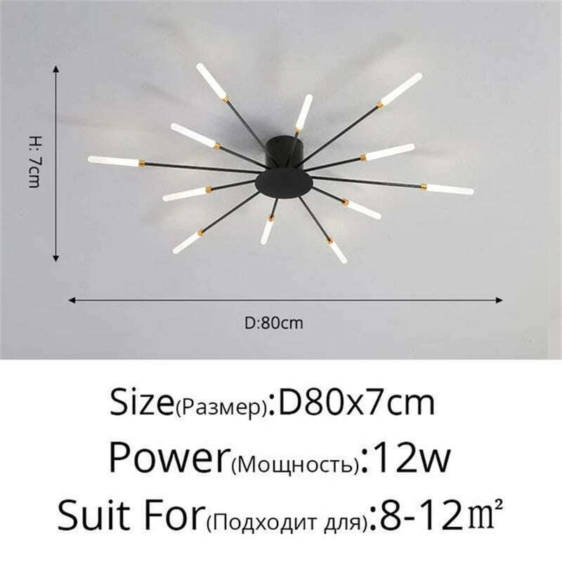 Firework Shape Ceiling Lamp New Led Aisle Light for Study Room Bedroom Foyer Kitchen Indoor Lighting Villa Apartment Chandelier - KIMLUD