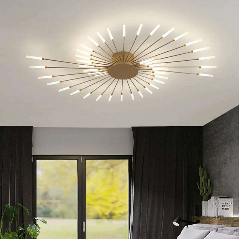 Firework Shape Ceiling Lamp New Led Aisle Light for Study Room Bedroom Foyer Kitchen Indoor Lighting Villa Apartment Chandelier - KIMLUD