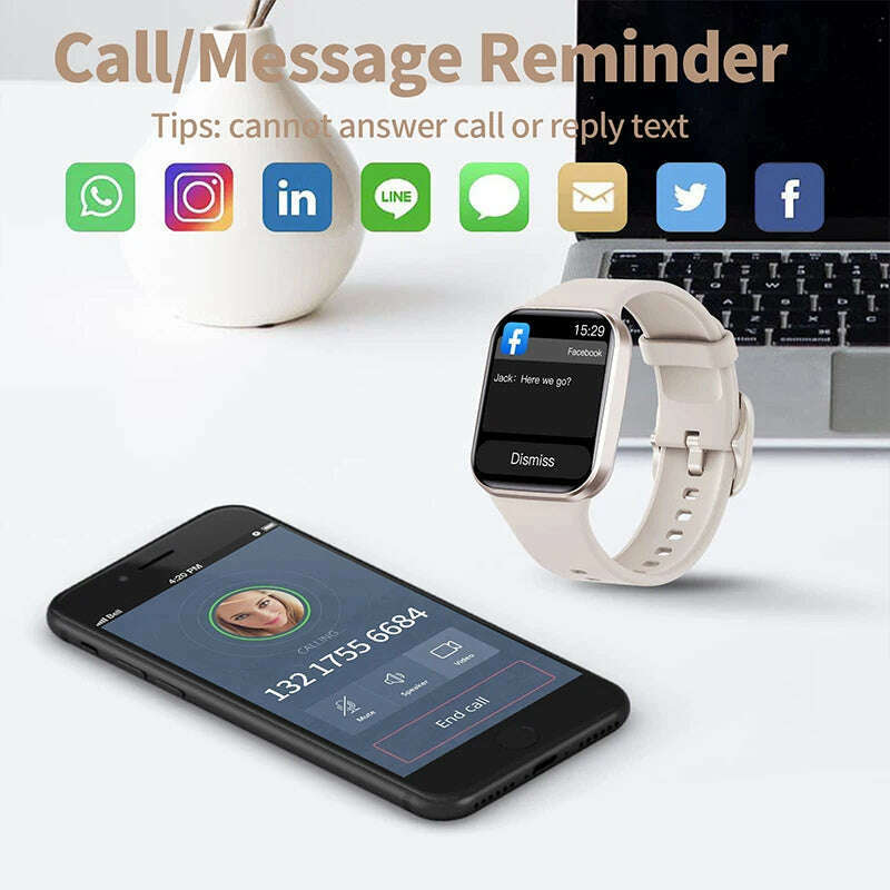 KIMLUD, Fitness Tracker Heart Rate Monitor Blood Pressure Smart Watch Pedometer Waterproof for Women Men Smartwatch for Android Ios, KIMLUD Womens Clothes