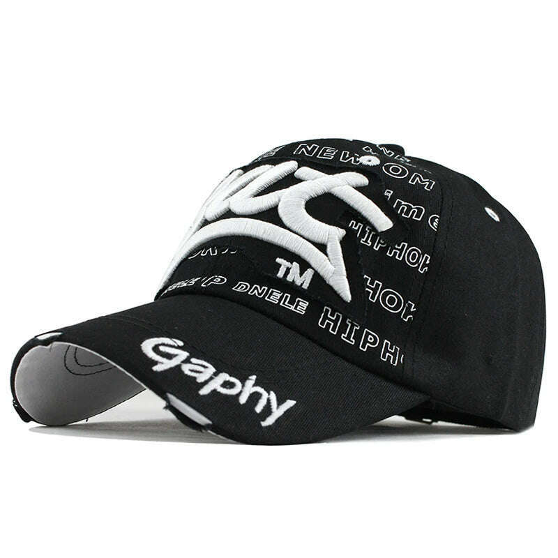 KIMLUD, Cotton-Acrylic Snapback Hat With Curved Brim — Black | KIMLUD, KIMLUD Womens Clothes