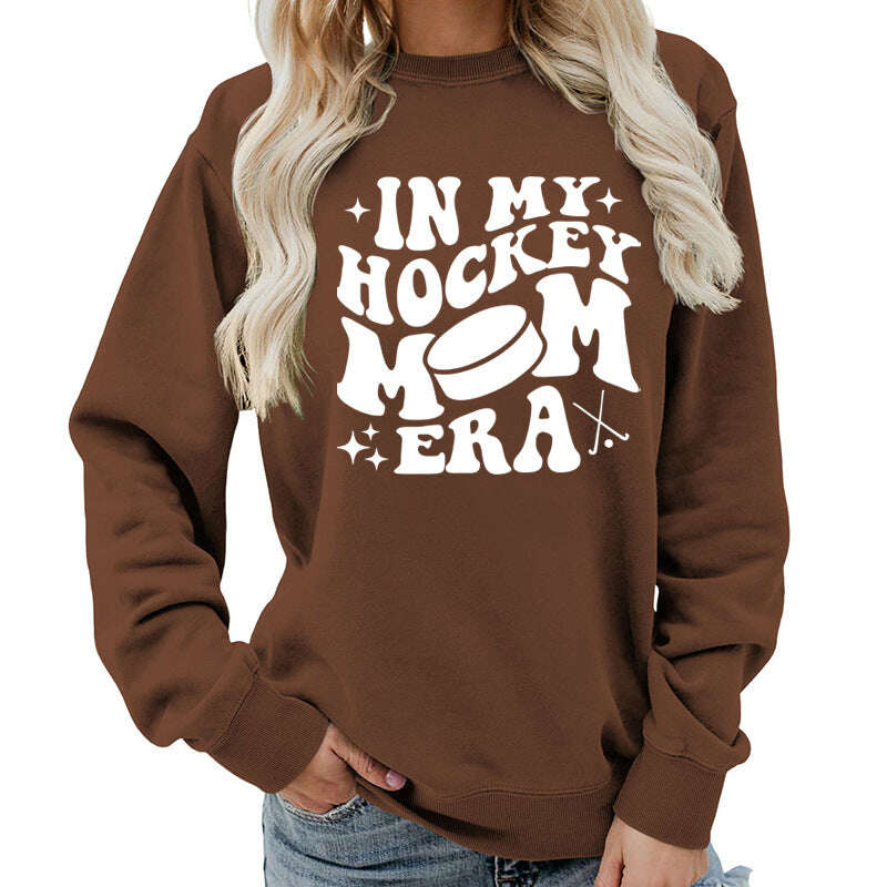 Fleece Sweatshirt Graphic Print Cozy Loungewear Pink KIMLUD