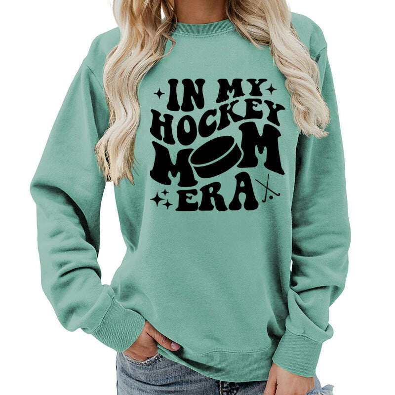 Fleece Sweatshirt Graphic Print Cozy Loungewear Pink KIMLUD