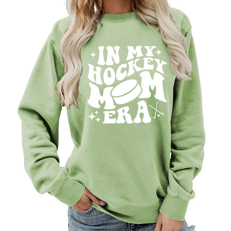 Fleece Sweatshirt Graphic Print Cozy Loungewear Pink KIMLUD