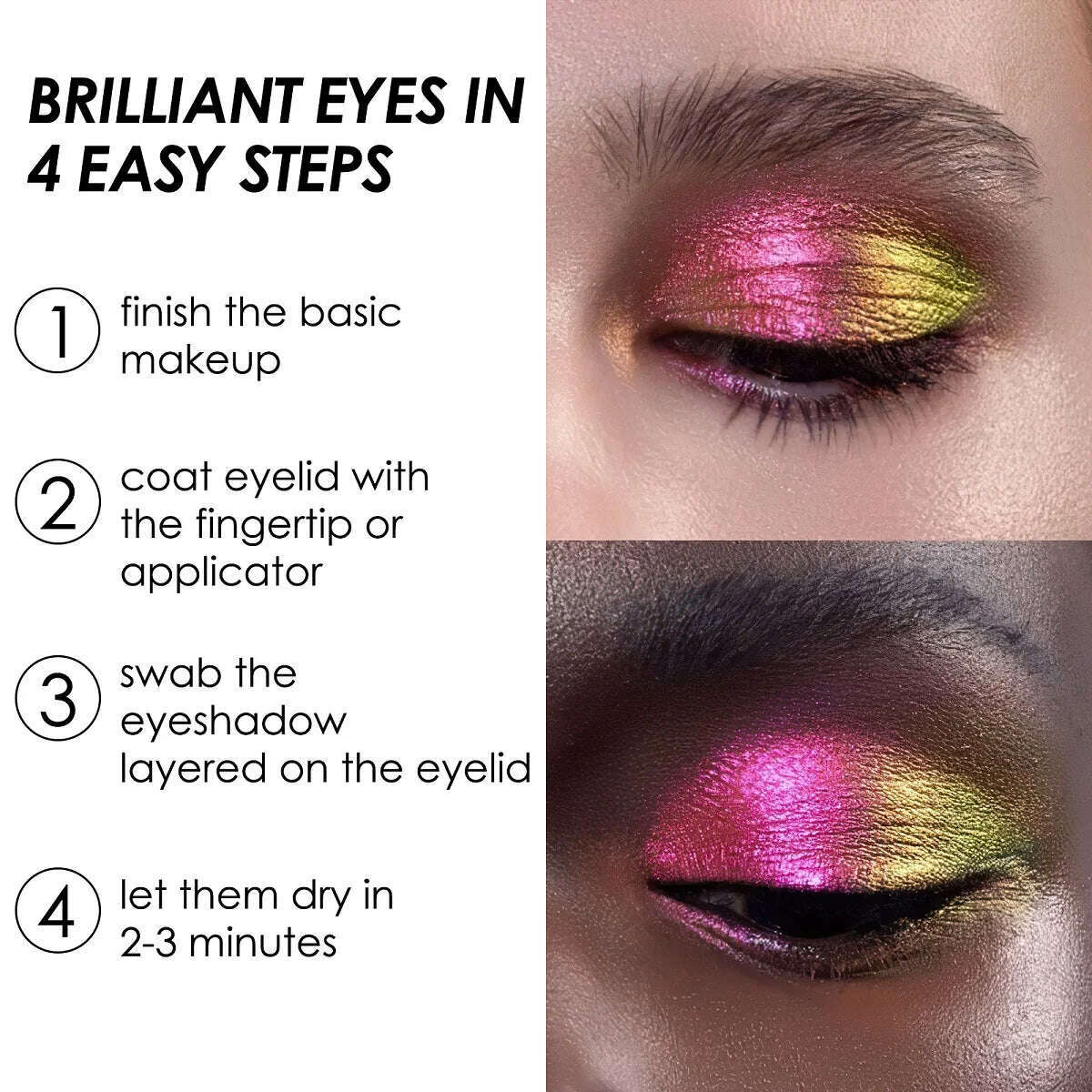 FOCALLURE Chameleon Liquid Eyeshadow 24 Colors Long Lasting Waterproof Pearlescent Glitter Shimmer Eye Shadow Makeup Cosmetics - KIMLUD