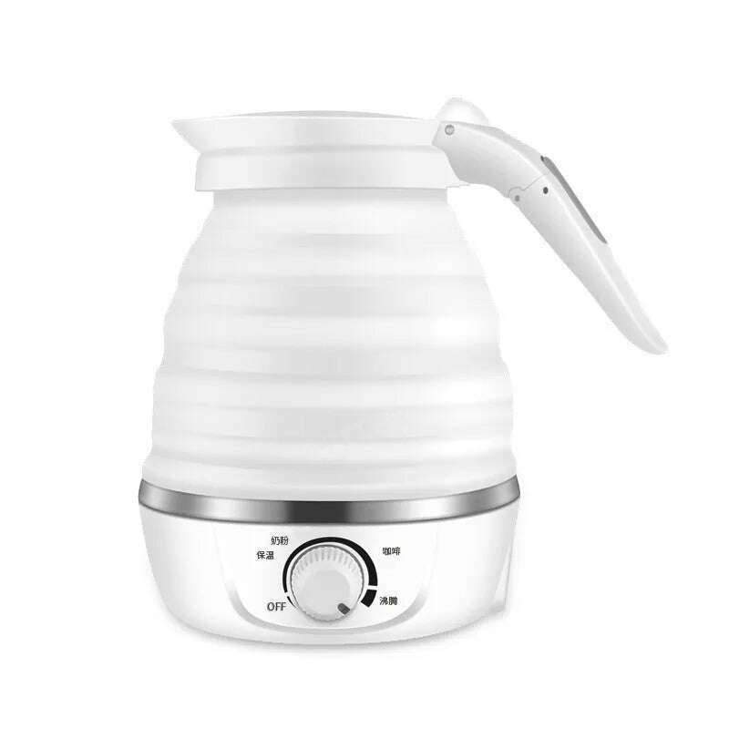 KIMLUD, Foldable And Portable Teapot Water Heater 0.6L 600W Electric Kettle For Travel And Home Tea Pot Water Kettle Silica Gel, KIMLUD Womens Clothes