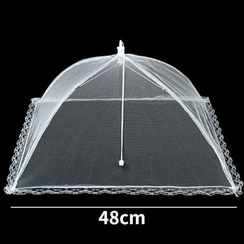 Foldable Food Mesh Cover Fly Anti Mosquito Pop-Up Food Cover Umbrella Meal Vegetable Fruit Breathable Cover Kitchen Accessories - KIMLUD