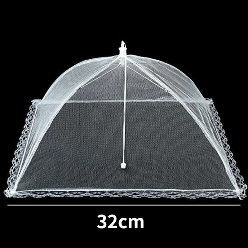 Foldable Food Mesh Cover Fly Anti Mosquito Pop-Up Food Cover Umbrella Meal Vegetable Fruit Breathable Cover Kitchen Accessories - KIMLUD