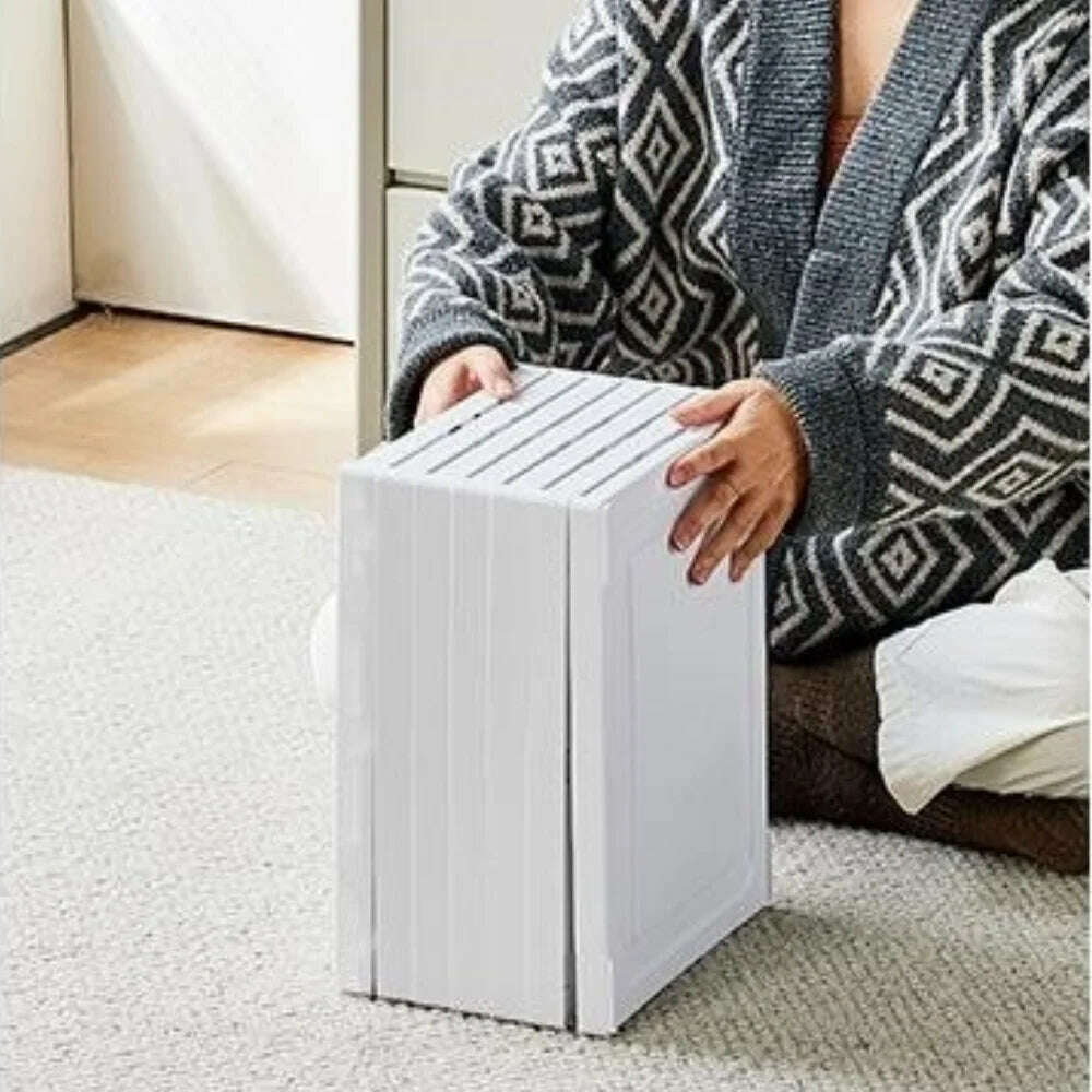 Foldable Shoe Racks Stackable Transparent Shoe Rack Multi Layer Installation Free Dustproof Sneaker Shoes Storage Organizers Box - KIMLUD