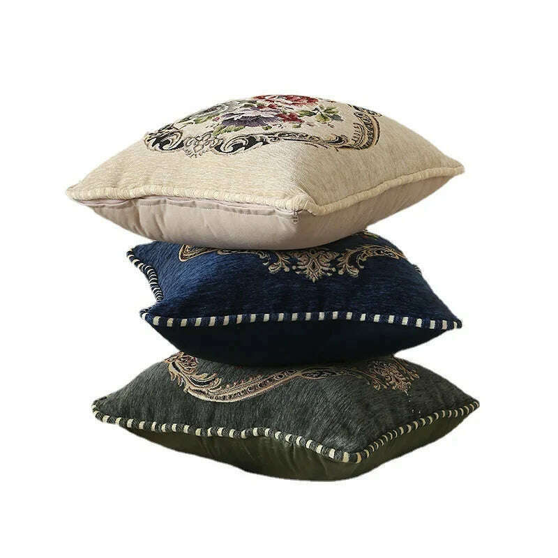 KIMLUD, Folk-Custom Flowers Cushion Cover 45x45cm Embroidery Jacquard Decorations for Home Edging Pillow Cases Decora Cushions for Bed, KIMLUD Womens Clothes