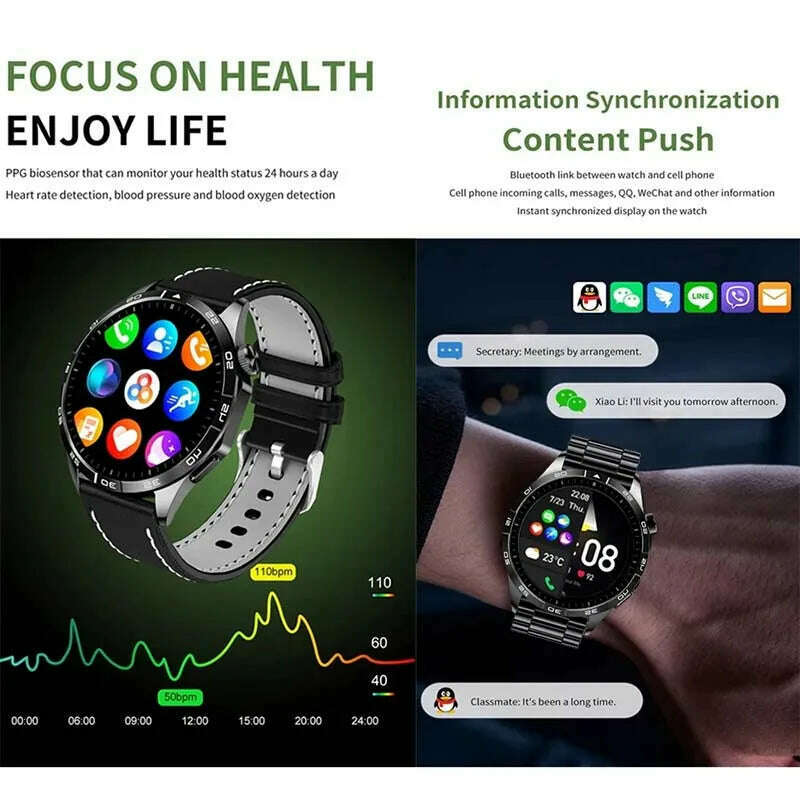 KIMLUD, For HUAWEI WATCH GT4 Pro Max Smart Watch Men Heart Rate NFC 466*466 AMOLED HD Screen Always Display Bluetooth Call SmartWatch, KIMLUD Womens Clothes