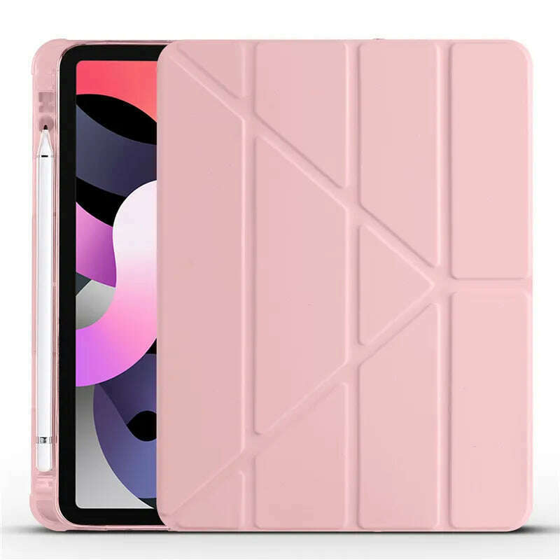 KIMLUD, For iPad Case 10th Generation PU Leather TPU Back Fold Stand Cover For iPad 10 10th Generation 10.9 inch Case with Pen Holder, KIMLUD Womens Clothes