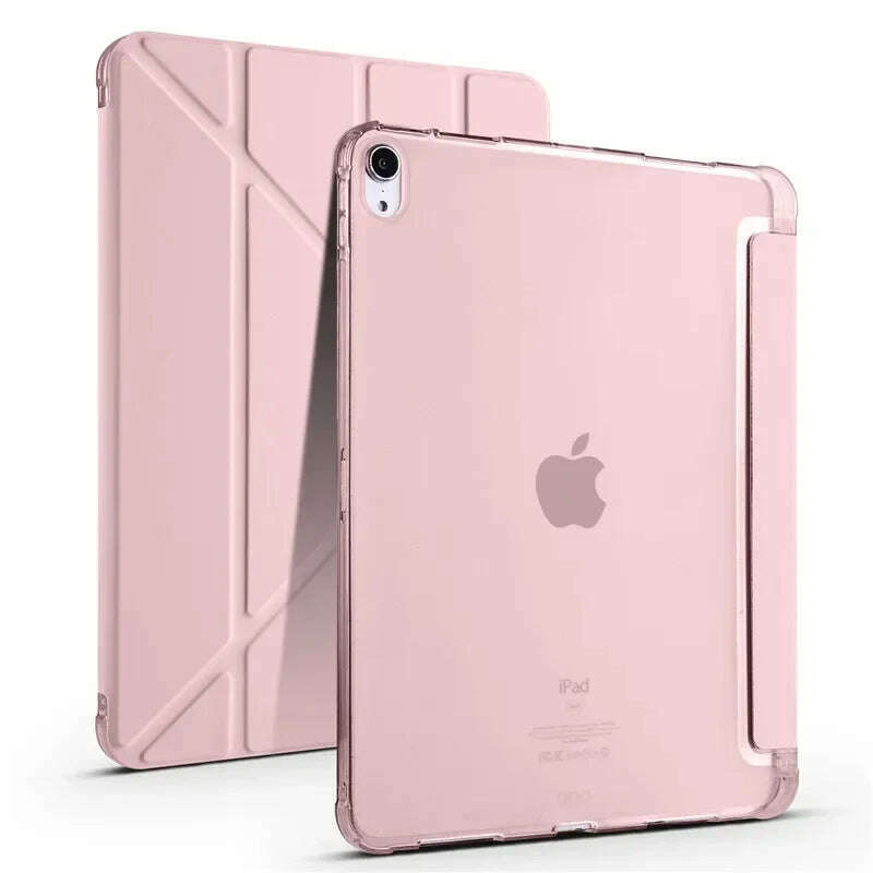 KIMLUD, For iPad Case 10th Generation PU Leather TPU Back Fold Stand Cover For iPad 10 10th Generation 10.9 inch Case with Pen Holder, pink / For iPad 10th Gen, KIMLUD APPAREL - Womens Clothes