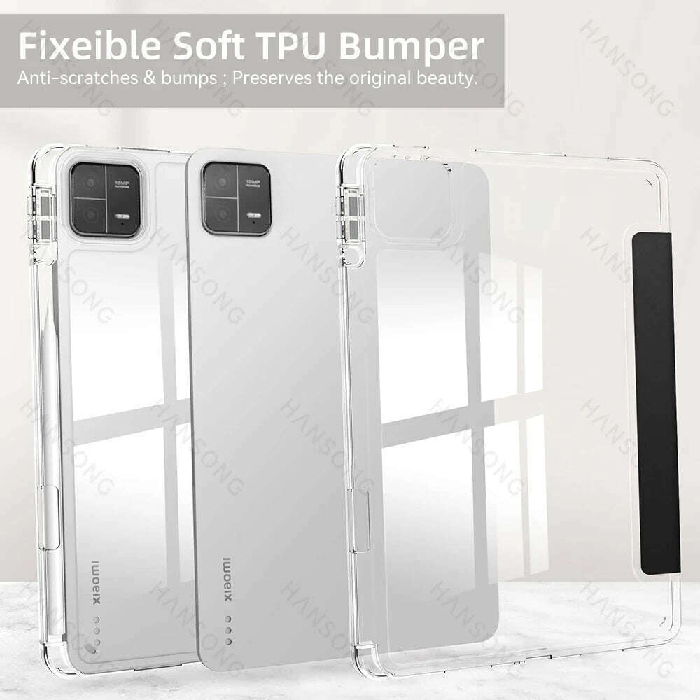 KIMLUD, For Mi Pad Case for Xiaomi Mi Pad 5 & 5 Pro 11 inch HD Transparent Case for Mi Pad 6 & 6 Pro 11 inch with Awake / Sleep Cover, KIMLUD Womens Clothes