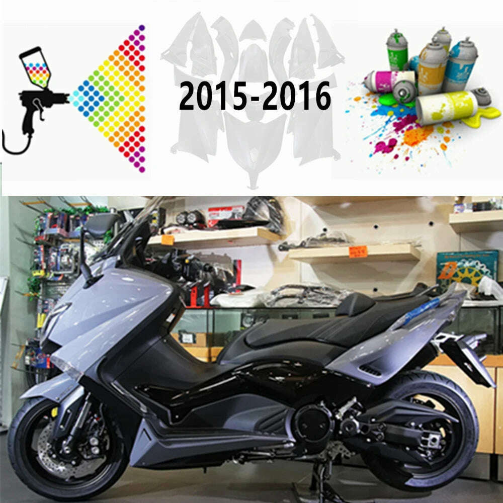 For TMAX530 TMAX 530 2015 2016 Bodywork Cowling Plastic Parts Motorcycle Full Fairing Kit Bright cement gray full color - KIMLUD