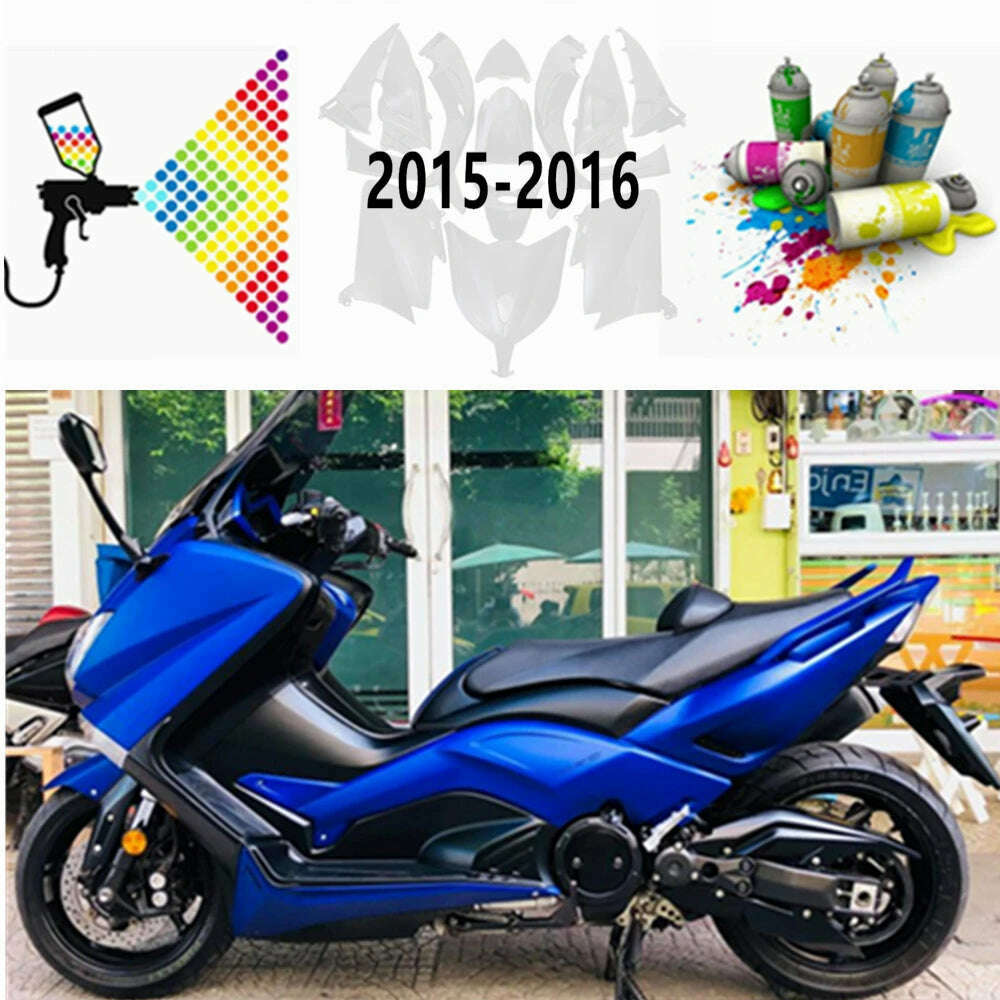 For TMAX530 TMAX 530 2015 2016 Bodywork Cowling Plastic Parts Motorcycle Full Fairing Kit Bright cement gray full color - KIMLUD