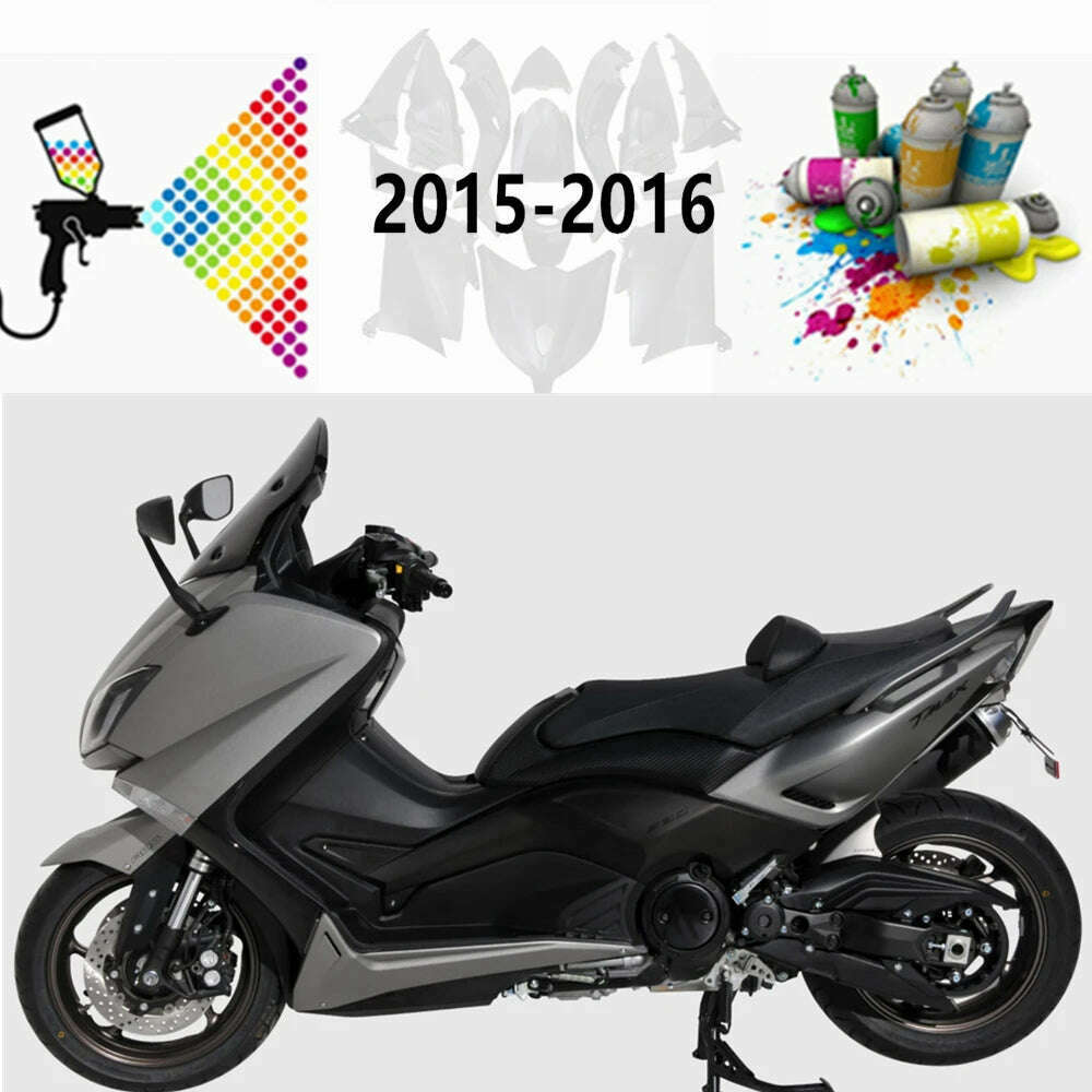 For TMAX530 TMAX 530 2015 2016 Bodywork Cowling Plastic Parts Motorcycle Full Fairing Kit Bright cement gray full color - KIMLUD