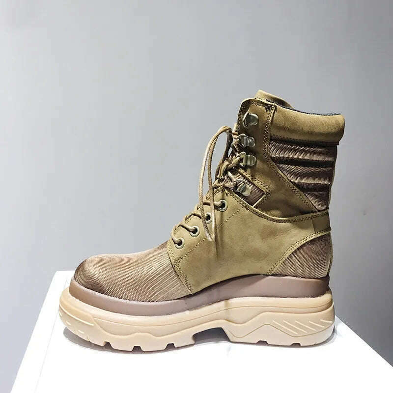 KIMLUD, Fornihapfirafs Patckwork High Top Woman Short Boots Platform Lace Up Women Ankle Boots Shoes Woman Cross-tied Women Boots Shoes, KIMLUD Womens ClothesKIMLUD, Fornihapfirafs Patckwork High Top Woman Short Boots Platform Lace Up Women Ankle Boots Shoes Woman Cross-tied Women Boots Shoes, as pic / 4, KIMLUD APPAREL - Womens Clothes