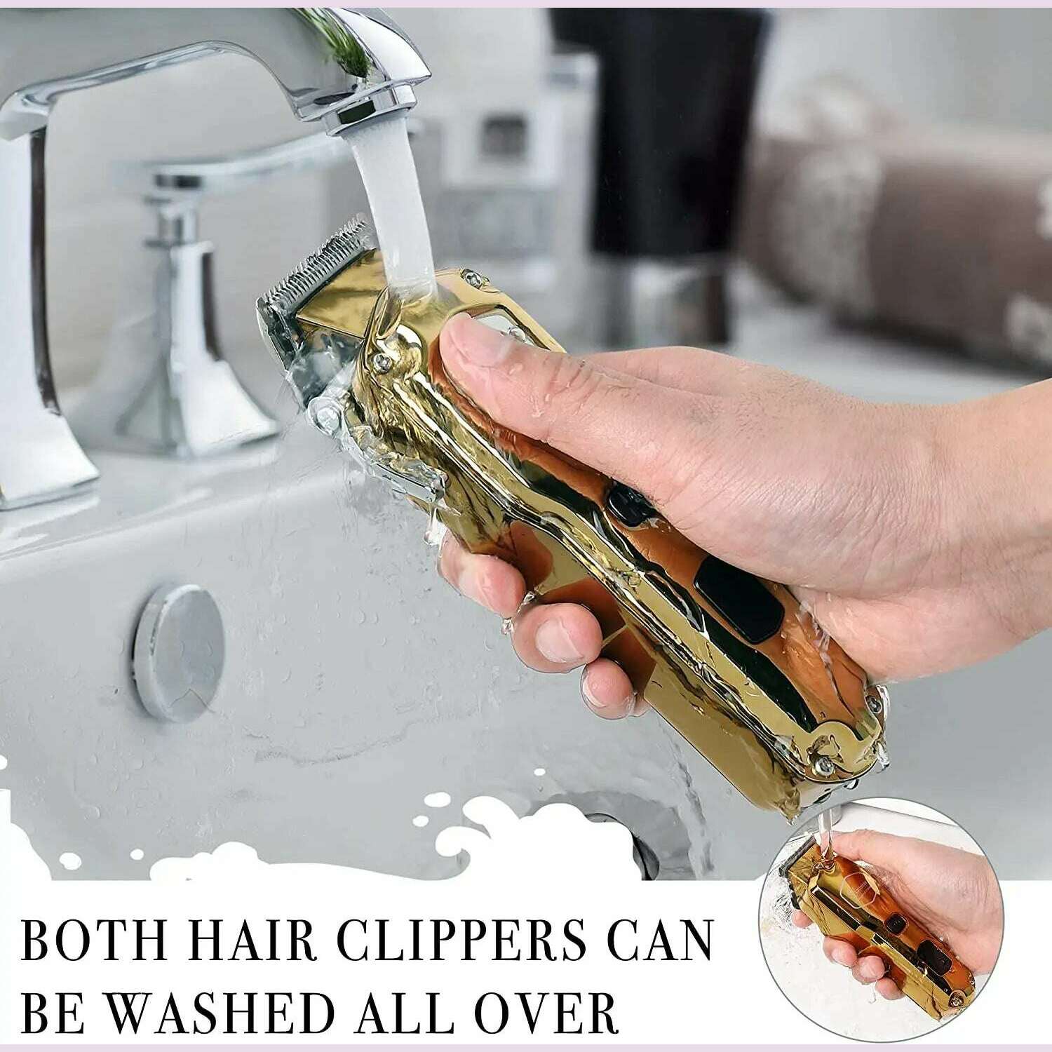 KIMLUD, Full Metal Professional Hair Clipper Combo Kit Barber Cordless Hair Trimmer For Men Powerful Electric Hair Cut Machine Tool, KIMLUD Womens Clothes