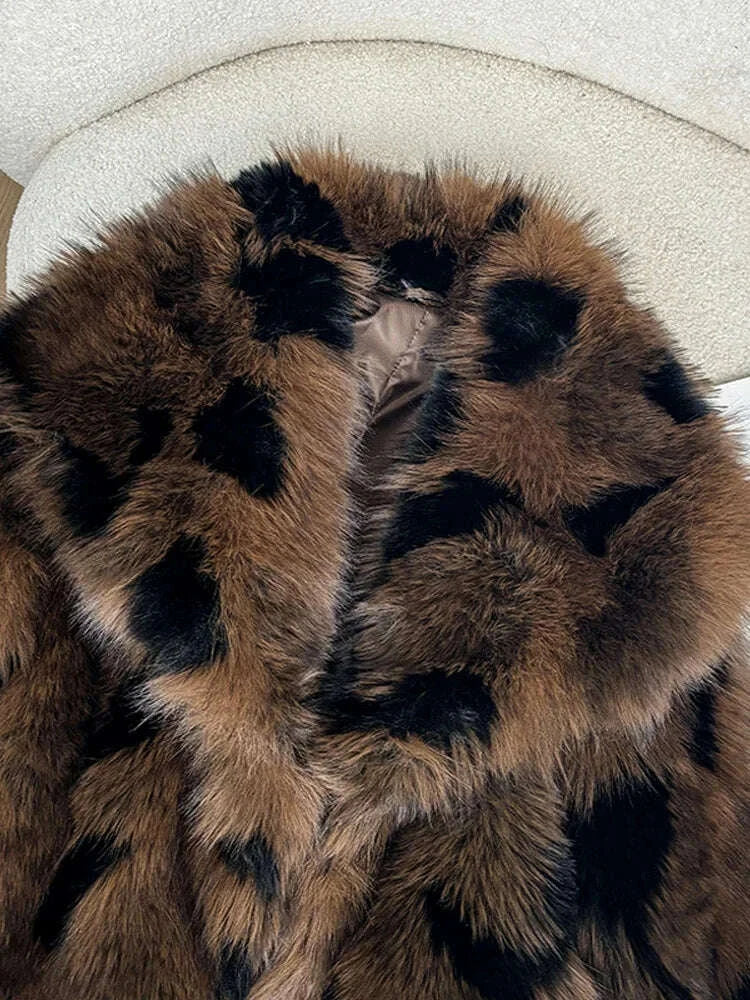 Fur Coat - Oversized - Synthetic Fiber | KIMLUD