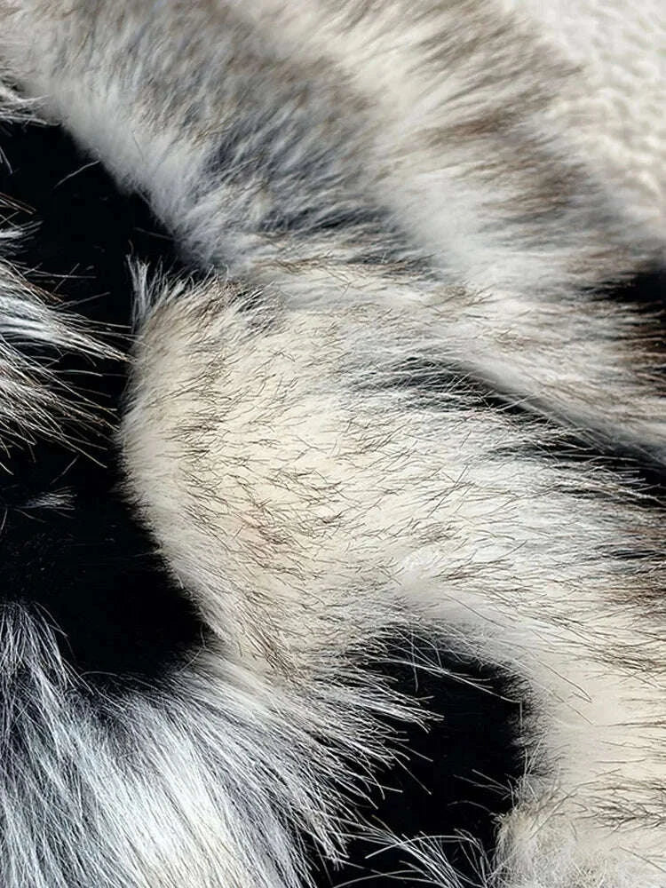 Fur Coat - Oversized - Synthetic Fiber | KIMLUD