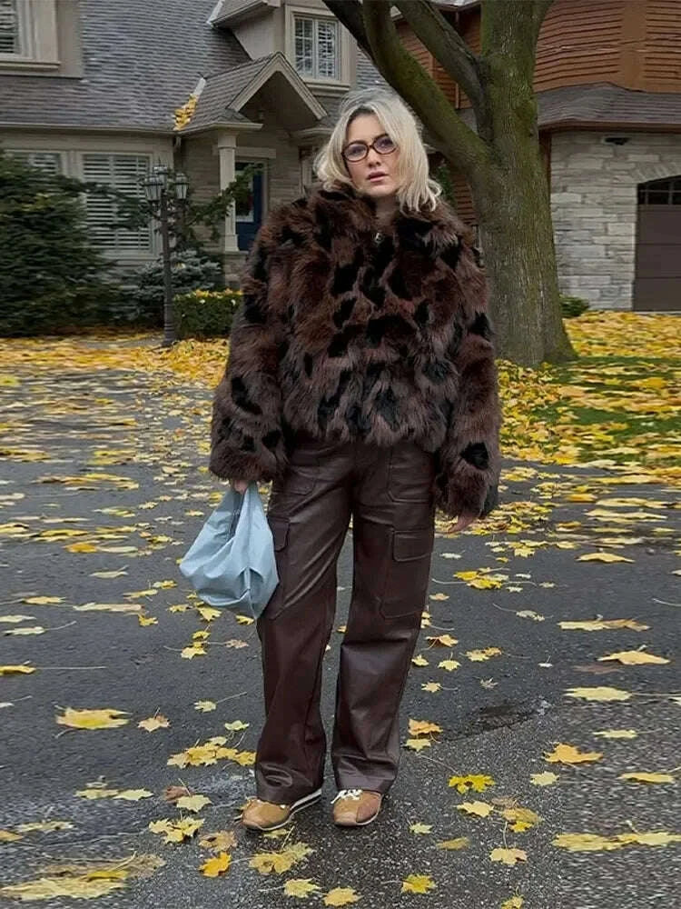 Fur Coat - Oversized - Synthetic Fiber | KIMLUD