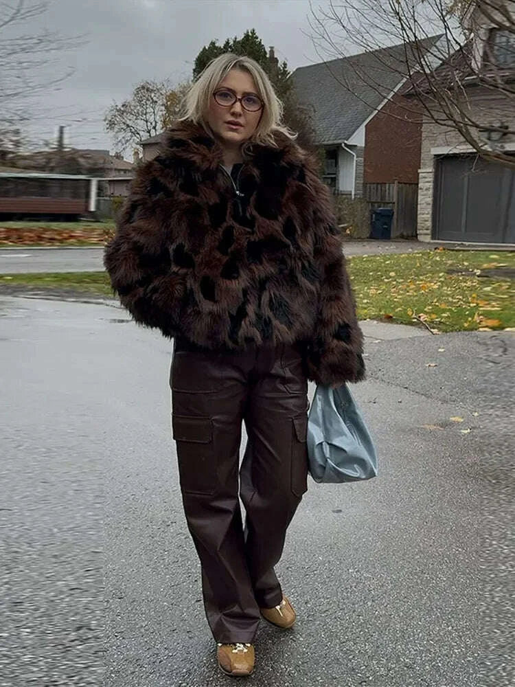 Fur Coat - Oversized - Synthetic Fiber | KIMLUD