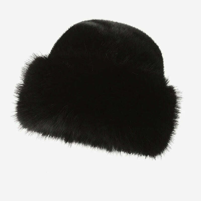 KIMLUD, Fur Hat Women Warm Snow Ski Cap Female Faux Fox Fur Bomber Hat Lady Windproof Winter Hats for Women Russian Hat Ushanka, KIMLUD Womens Clothes