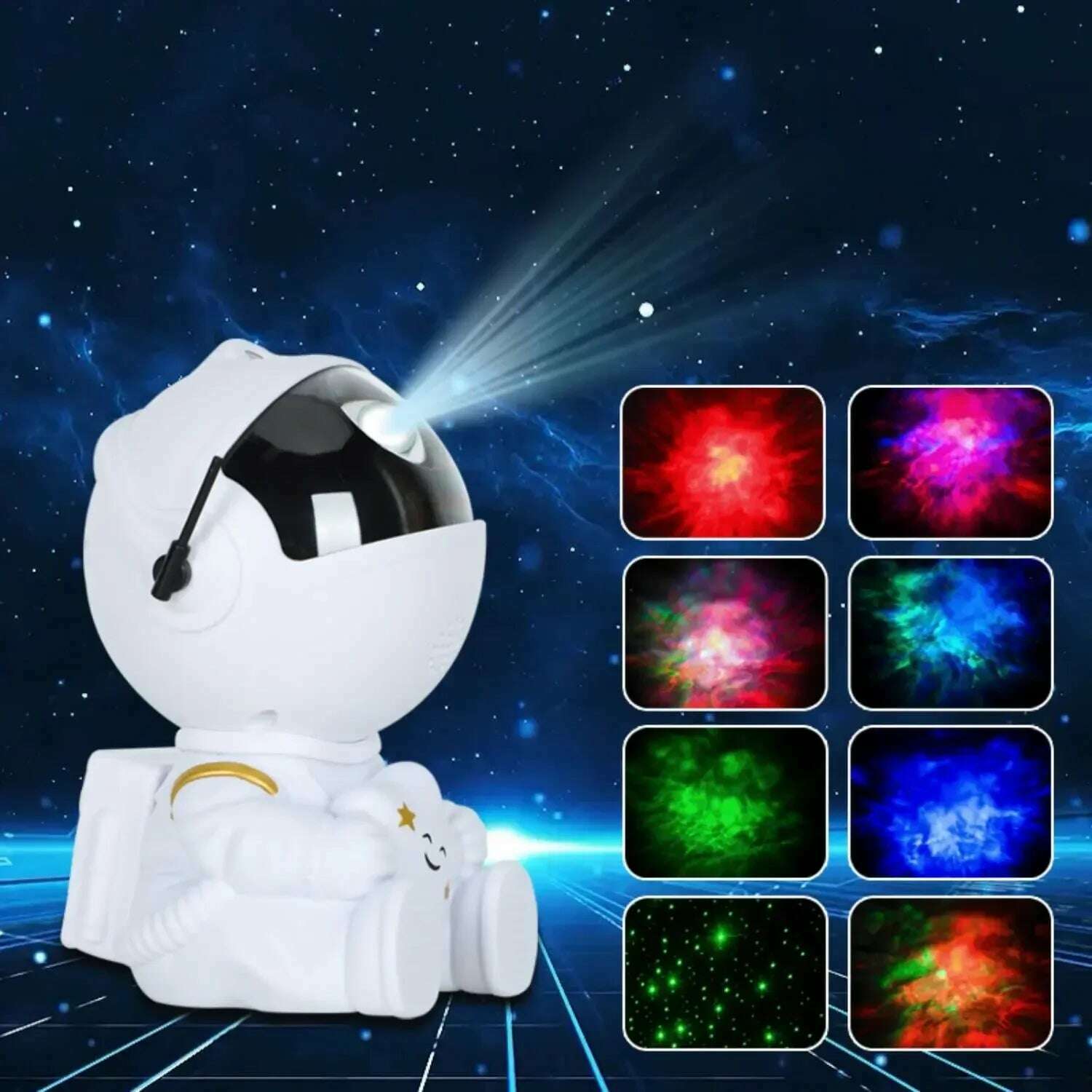 KIMLUD, Galaxy Star Astronaut Projector LED Night Light Starry Sky Porjectors Lamp Decoration Bedroom Room Decorative For Children Gifts, KIMLUD Womens Clothes