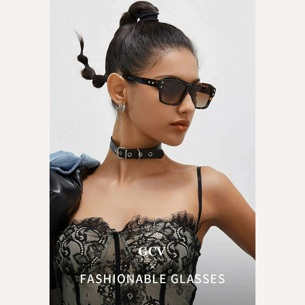 GCV Brand Acetate Square Rectangular Polarized Sunglasses Man Women Fashion Outdoors Eyewear Uv400 Quality Of Luxury Goods - KIMLUD