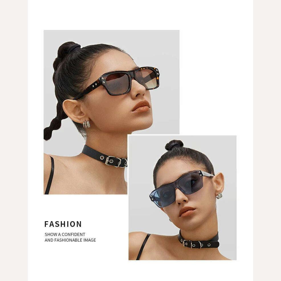 GCV Brand Acetate Square Rectangular Polarized Sunglasses Man Women Fashion Outdoors Eyewear Uv400 Quality Of Luxury Goods - KIMLUD