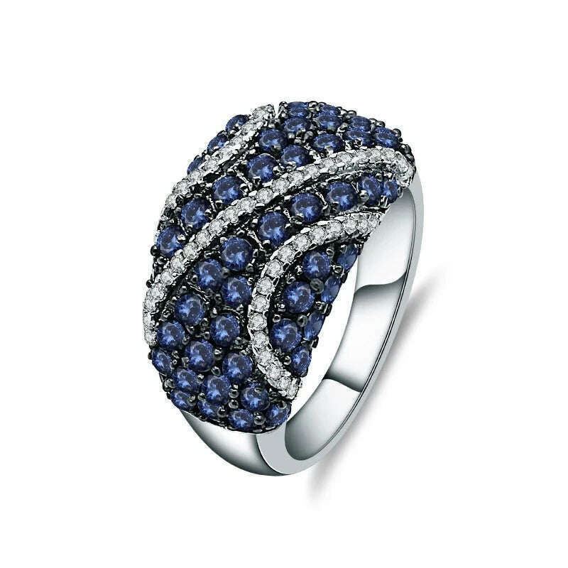 GEM'S BALLET Natural Blue Sapphire Ring 925 sterling silver Natural Gemstone Rings For Women Gift Vintage Fine Jewelry - KIMLUD