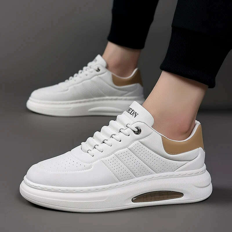 KIMLUD, genuine Leather men Casual Shoes lace up Sneakers Outdoor Walking Shoes Man Comfortable Breathable Male Light Footwear Shoes men, KIMLUD Womens Clothes