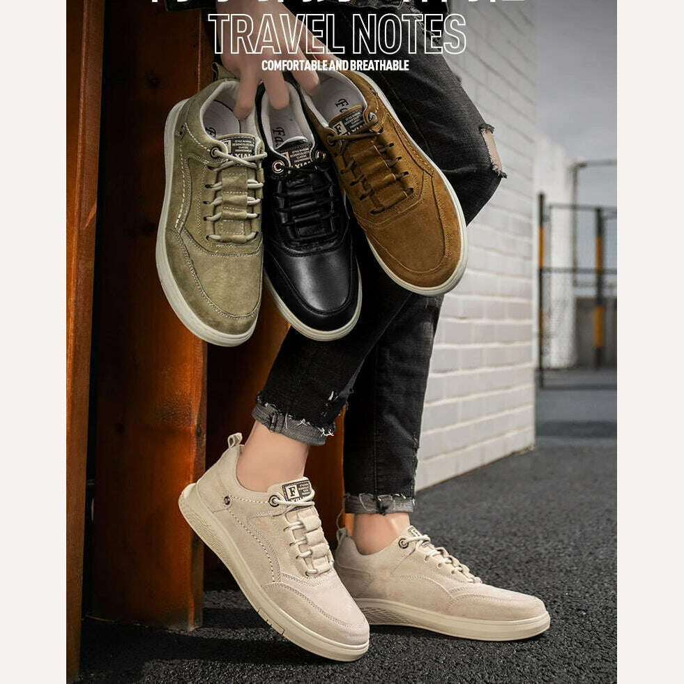 KIMLUD, Genuine Leather Men Shoes fashion Loafers Breathable Autumn lace up comfortable Casual Shoes Men Outdoor Sneakers shoes Zapatos, KIMLUD Womens Clothes