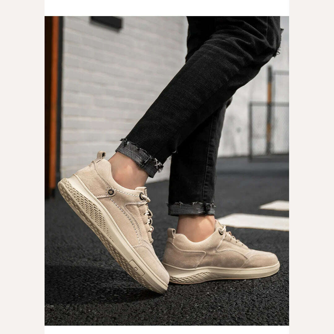 KIMLUD, Genuine Leather Men Shoes fashion Loafers Breathable Autumn lace up comfortable Casual Shoes Men Outdoor Sneakers shoes Zapatos, KIMLUD Womens Clothes