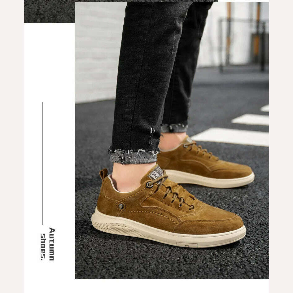 KIMLUD, Genuine Leather Men Shoes fashion Loafers Breathable Autumn lace up comfortable Casual Shoes Men Outdoor Sneakers shoes Zapatos, KIMLUD Womens Clothes