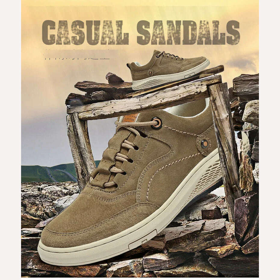 KIMLUD, Genuine Leather Men Shoes fashion Loafers Breathable Autumn lace up comfortable Casual Shoes Men Outdoor Sneakers shoes Zapatos, KIMLUD Womens Clothes