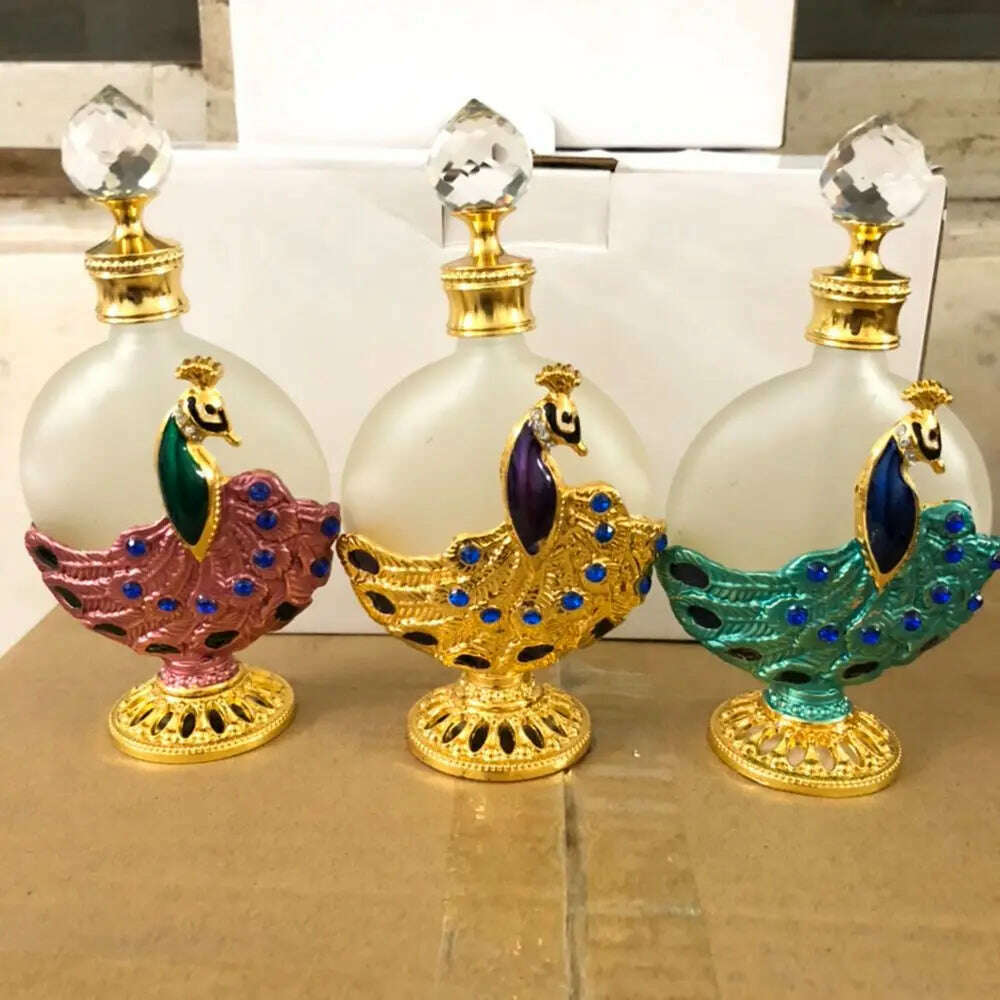 KIMLUD, Glass Lotion bottling Arabian Style Perfume Bottle Oils Dropper Bottle Refillable Bottle Empty Cosmetics Container, KIMLUD Womens Clothes