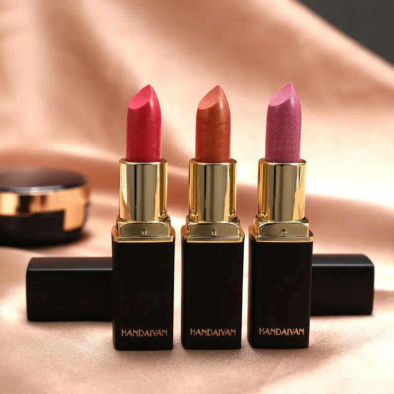 KIMLUD, Glitter Lipstick 9 Colors Waterproof Long Lasting Non-stick Cup Velve Nude Red Mermaid Sexy Shimmer Lipsticks Makeup Cosmetic, KIMLUD Womens Clothes