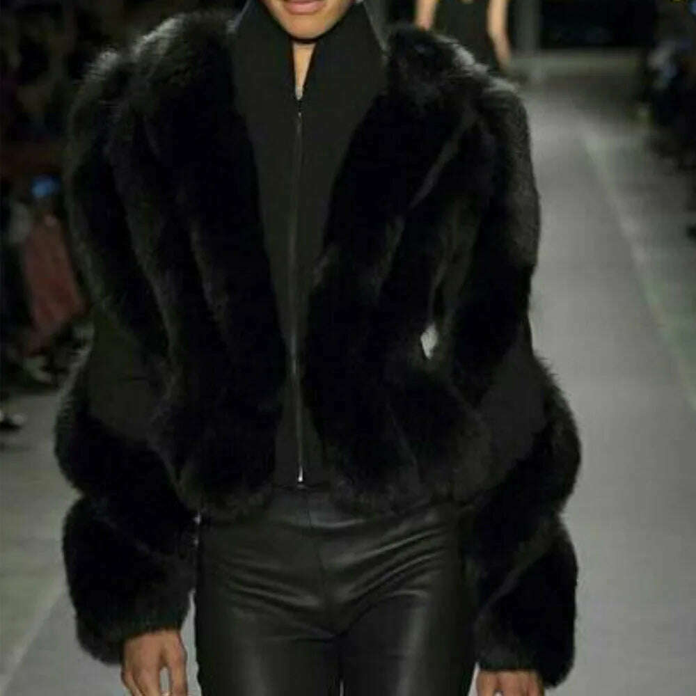 KIMLUD, GO BALLISTIC YA Real Fur Jacket Female Fox Fur Coat Women Winter Warm Fur Cloth, KIMLUD Womens Clothes