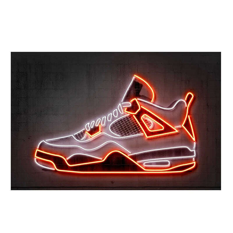 Graffiti Tide Sneakers HD Art Inkjet Canvas Painting Fashion Posters and Prints Street Pop Art Wall Picture for Living Room Home - KIMLUD