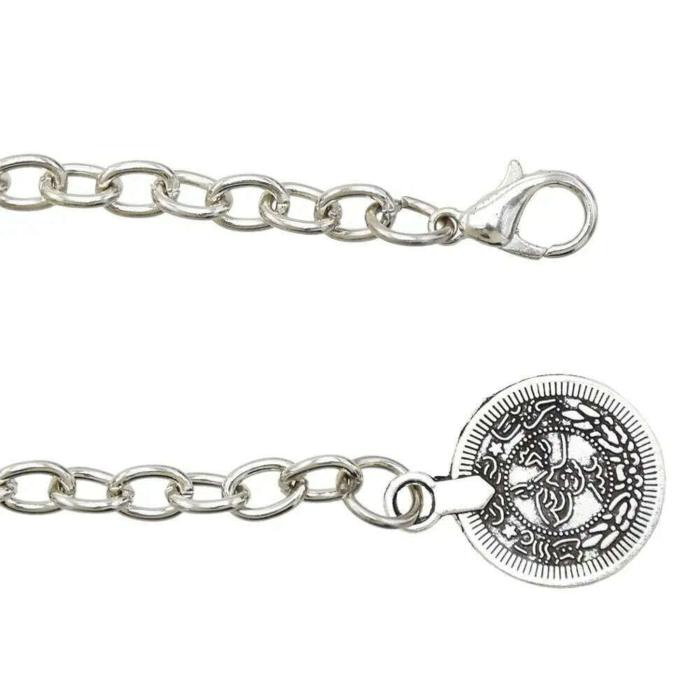 Gypsy Bohemia Beachy Chic Vintage Metal Coin Tassel Statement Necklaces for Women Hippie Afghan Turkish Ethnic Tribal Jewelry - KIMLUD