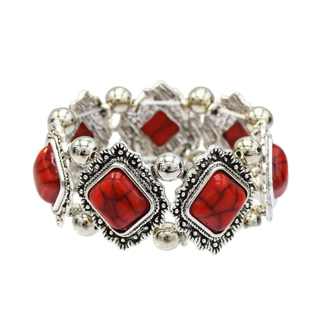 Gypsy Bohemian Coin Bracelets for Women Metal Vintage Flower Statement Bracelets Festival Turkish Beach Jewelry Tribal Ethnic - KIMLUD