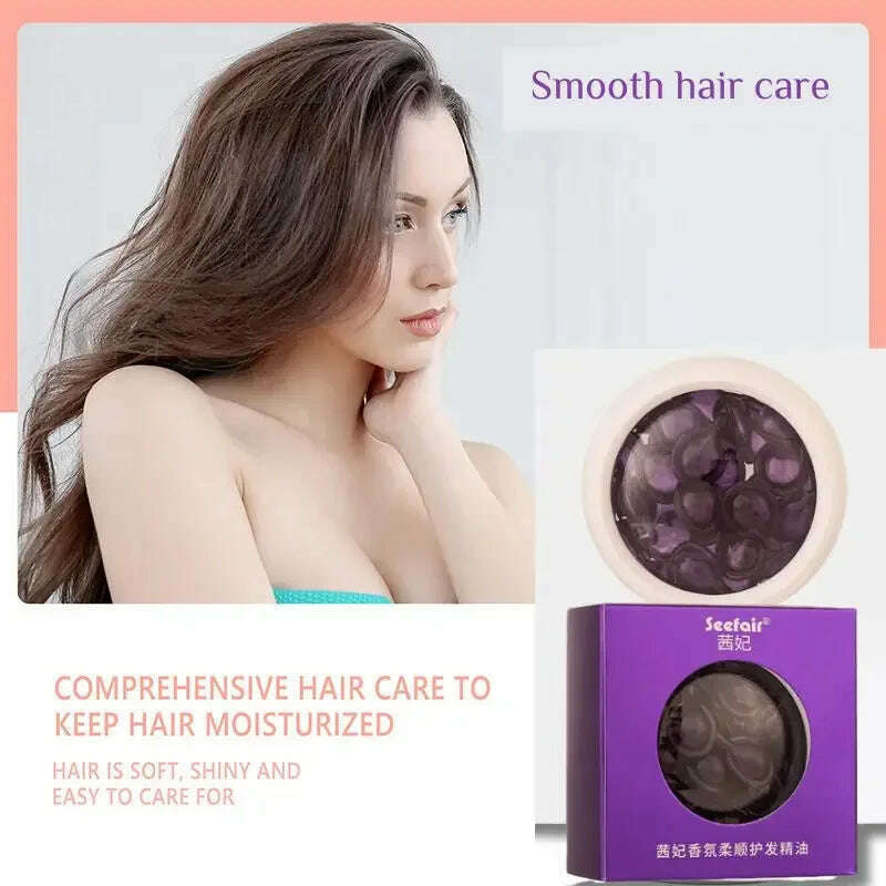 Hair Capsules Repairing Maltreated Frizzy Hair Silky Moisturizing Hair Oil Smoothing Nourishin Instant Hair Care Essence Product - KIMLUD